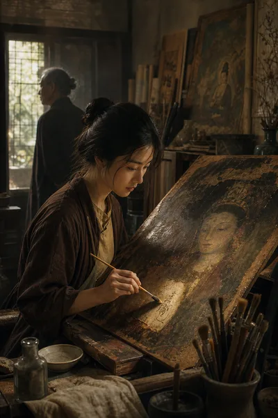 Old Painting Restoration Workshop
